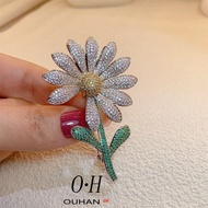 G G-Dragon Same Style Diamond-Set Daisy Sunflower Brooch Female High-End Luxury All-Match Brooch
