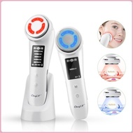 5 in 1 EMS Facial Massager LED Photon Rejuvenation Hot Compress Face Lifting Anti Aging Anti Wrinkles Beauty Tool  MR580