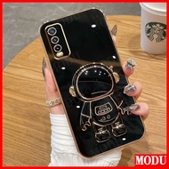 Case Vivo Y16 Y20i Y20 Y11 Y12S Y12 Y15 Y17 Y12A Y20S S1 Y19 V5 V7 Plus Y83 Y81 Y81i Case Casing Korean style 6D soft silicone luxury electroplated phone case cover + Free lanyard