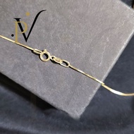 สร้อยคอทองแท้ PV ตะขอก้ามปู ตะขอเอ็ม ทองคำแท้ 9k Italy (375) ลายBox มีใบรับประกันจากทางร้าน