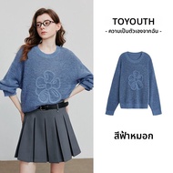 Toyouth | เสื้อไหมพรมมูแฮร์สำหรับผู้หญิง dopamine