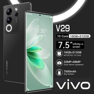 【Bisa COD】VIV0 V29 NFC Hp murah Smartphone cuci gudang promo 7.5Inci 120Hz 5G WIFI RAM 16GB/512GB Hp