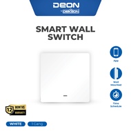 DEON Smart Wall Switch Netral Saklar Dinding Pintar Smart Wall Switch Netral 2 Gang Grey