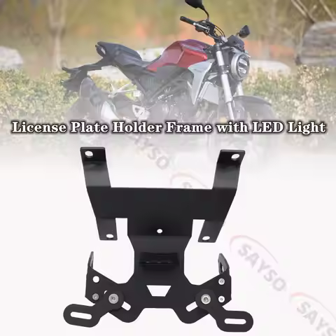 Motorbike License Plate Holder Frame with LED Light For Honda CB125R CB150R CB300R CB 125R 150R 300R