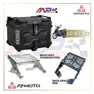 F2 Moto LC V2-V7 RACK LIPAT + F2-Moto TOP BOX SET