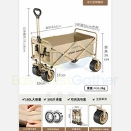 東西物聚 - 露營車 拖車 飛機流金[17cm加厚雙煞車減震輪]加大加厚車架 包送貨-戶外折疊推車 營地車 野餐車 手拉車 擺攤釣魚