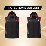 RS TAICHI Bike All-Season Breathable Chest and Back Protector Built-in Inner Protection Mesh Vest RS