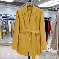 [Ginie] COD Ready Stock Free Shipping A-CDSL Yellow 2025 New Style Korean Version Lace-Up Design Fee