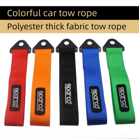 Sparco 24cm Nylon Trailer Strap High Strength Car Racing Trailer Rope Automatic Trailer Rope Bumper 