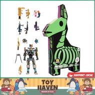 [sgstock] Fortnite Supply Llama, Includes Highly-Detailed and Articulated 4-inch Kit Figure, 9 Weapons, 4 Back Bling- Mo
