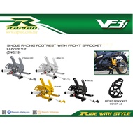 SYM vf3 VF3I Single Racing Footrest With Front Sprocket Cover RAPIDO