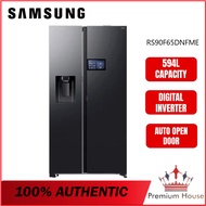 Samsung RS90F65DNFME 641L Side by Side Inverter AI Refrigerator | 9" LCD Ccreen | Water Ice Dispense