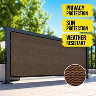 Sun Shade Net 95 Percent UV Resistant PE Mesh Balcony Privacy Fence Wind Block Coffee