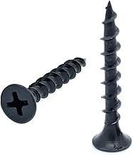 #6 x 1-1/4" Drywall Screws - 500pcs, Phillips Drive, Bugle Head, Coarse Thread, Sharp Point, Black P