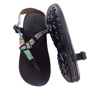 รองเท้าแตะวิ่ง รุ่น challenge แบรนด์ แตะอีลิท Elite Sandals [ สีดำ สายการ์ตูน ] นุ่มแน่นและsupport ด