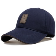 [All-Match Handy Tool] Korean Version Simple Leather Label Baseball Cap Unisex Casual Curved Brim Ca