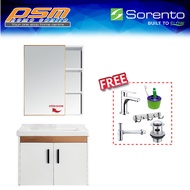 SORENTO Stainless Steel 304 Water Proof White Colour Bathroom Toilet Cabinet Basin Mirror Cabinet Combo SRTBF11613