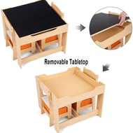 Multifunctional Wooden Table and Chair Set Wooden Study Table Children's Activity Table Children's Study Table Children'