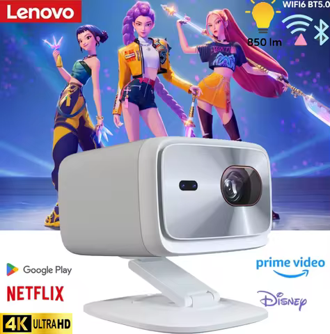 Lenovo 100P 4K Projector WIFI6 Ultra HD 1920*1080P LED Laser Projector Wifi 1140ANSI Portable Beam M