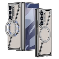 เคสหนังแม่เหล็กลายตัวอักษร Z Z Fold 7 โครเมียมเมทัลลิก ชาร์จไร้สาย เคสโทรศัพท์พีซีแข็งป้องกันการตกขอ