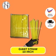 10" GIANT STRAW  / GIANT STRAW COLOUR 50PCS+- / STRAW BOBA, CENDOL, STRAW ABC, AIS KACANG -10 INCH
