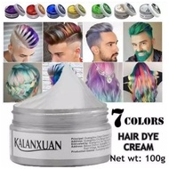 [Kalanxuan] Temporary Colour Hair Wax Silver Ash grey Color 100g/pomade warna /pomade colour/colour 