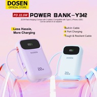DOSEN Original Powerbank fast charging  Y342 PD22.5W Portable 20000mAh 25000mAh Comes with three wir