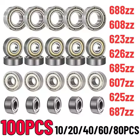 Ball Bearings 688zz 608zz 623zz 626zz 685zz 607zz Deep Groove Miniature Bearings For Skateboard Scoo