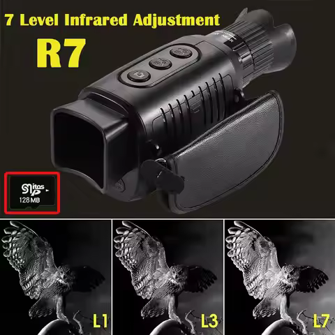 HD Infrared Night Vision Device R7 10X Zoom Digital Monocular Telescope 2.5K Outdoor Camera with Day