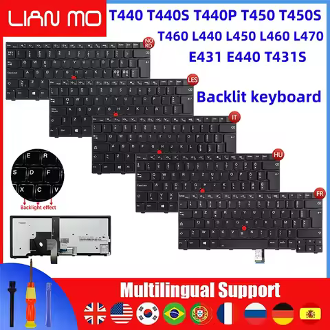 French/Latin Language/Northern Europe/Italy/Hungary Keyboard for Lenovo T440 T440S T440P T450 T450S 