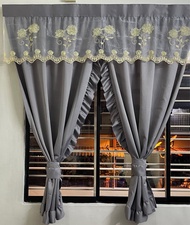 Kain Matt Satin 2 Panel Window Curtain / Langsir Tingkap 2 Ruang - 1set (same as picture)