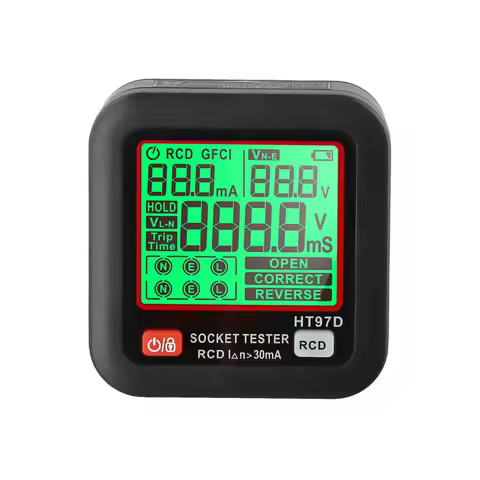 AC Voltage Tester Digital Socket Tester For Home Inspection Data Retention Feature High-Definition B