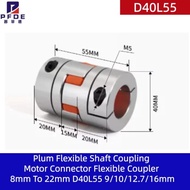 D40L55 Plum Flexible Shaft Coupling Motor Connector Flexible Coupler 8mm To 22mm D40L55 9/10/12.7/16