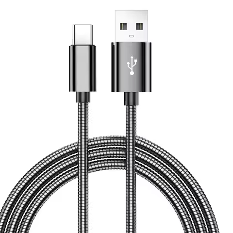Metal Cable USB Charging for OnePlus 7 Pro Type C for Samsung Note 9 S10 S9 S8 Data Cable for LG Mic