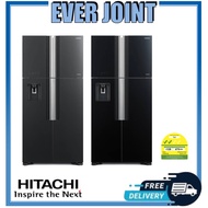 [Free Gift] Hitachi R-W690P7MSX [540L]  French Door Fridge +Free Hitachi Rice Cooker + Free Disposal