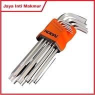 L-shaped wrench set 9pcs FLAT-STAR STAR set 9pcs KODAI