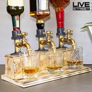 Livestreet Wine Dispenser Eye-catching Innovative Wood Fathers Day Stable Whiskey Liquor Dispenser for Gifts