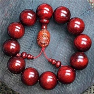 High-End Indian Pterocarpus Santalinus Bracelet Old Materials Full Gold Star Buddha Beads Bracelet A