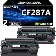 2 Pack 87A CF287A Black Toner Cartridge Compatible Replacement for HP 87A CF287A 87X CF287X Toner fo
