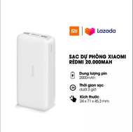 ( CHÍNH HÃNG CellphoneS ) Sạc Dự Phòng Pin dự phòng Xiaomi 20000mah Redmi 18W Hỗ Trợ Sạc Nhanh 