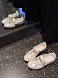 全新adidas三葉草Samba Jane瑪麗珍鞋白銀色女款