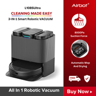 [ Restock Mid-May ] Airbot Robotic Vacuum L108S Pro Ultra, 8000Pa, Auto Washing Mop, Auto Empty Dust Bin, Hot Air Mop Drying, Rotating Mop LiDar