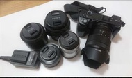 SONY 相機連五個鏡頭 a6500/sel1670z/sel1018/sel50f18/