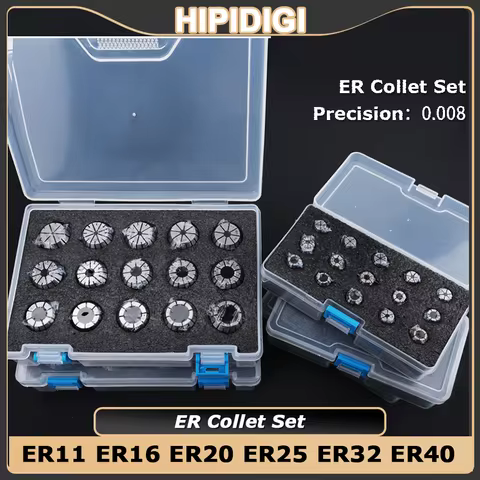 ER Collet Set Precision 0.008 Boxed ER11 ER16 ER20 ER25 ER32 AA Spring Collet for CNC Milling Tool H