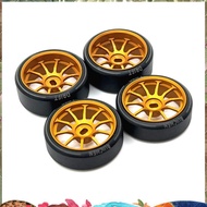 4Pcs Hard Plastic Drift Tire Tyre Metal Wheel Rim for  284131 K969 K989 P929 Mini-Z 1/28 RC Car Upgr
