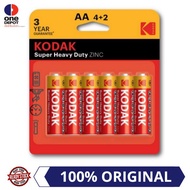 KODAK Super Heavy Duty Zinc 6 x AA Batteries