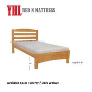 YHL Thick Solid Mahogany Wood Single / Super Single Bed Frame (Mattress Not Included)