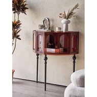 Middle aged foyer table Italian style high-end acrylic entrance corridor foyer cabinet multifunction