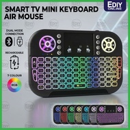 【2026 NEW】Dual Wireless 2.4Ghz & Bluetooth Keyboard Air mouse Remote Control Touchpad Android TV PC 