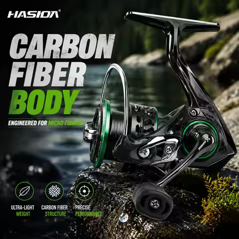 HASIDA Verdant BFS Ultralight Spinning Reel 138G Carbon Fiber Rotor 5KG Drag Power Screw-in Reel Leg